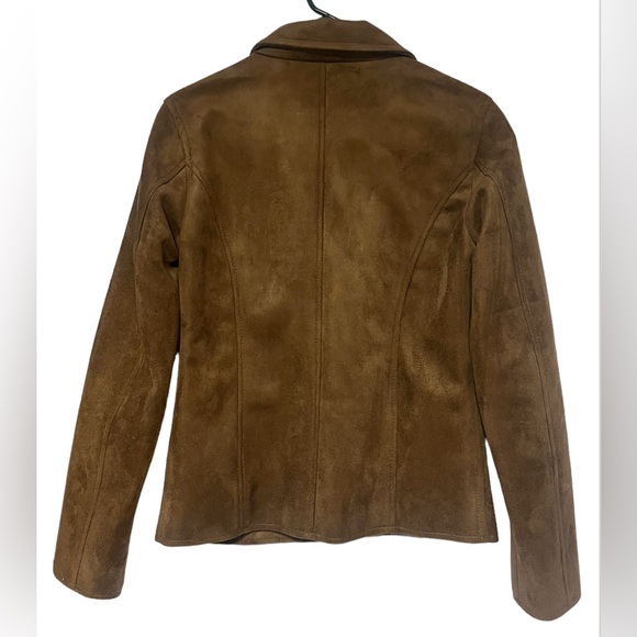 Emperor Armani Men’s Brown Faux Suede 2 Button Blazer/Jacket size M Pockets - Picture 2 of 14